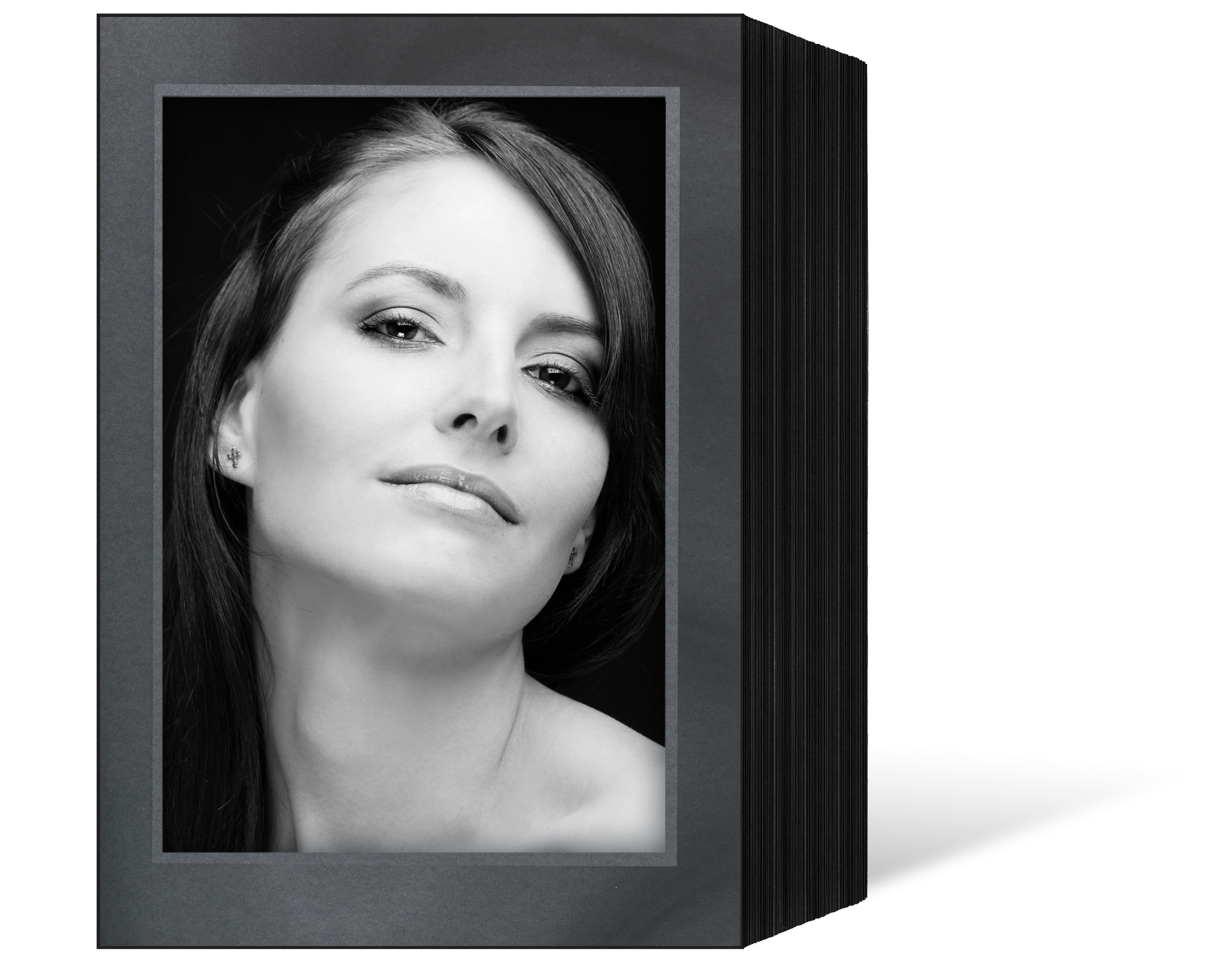 Endlosleporello für 13x18 cm - schwarz - schwarz/silber Maske - silber Rand - 100 Teile