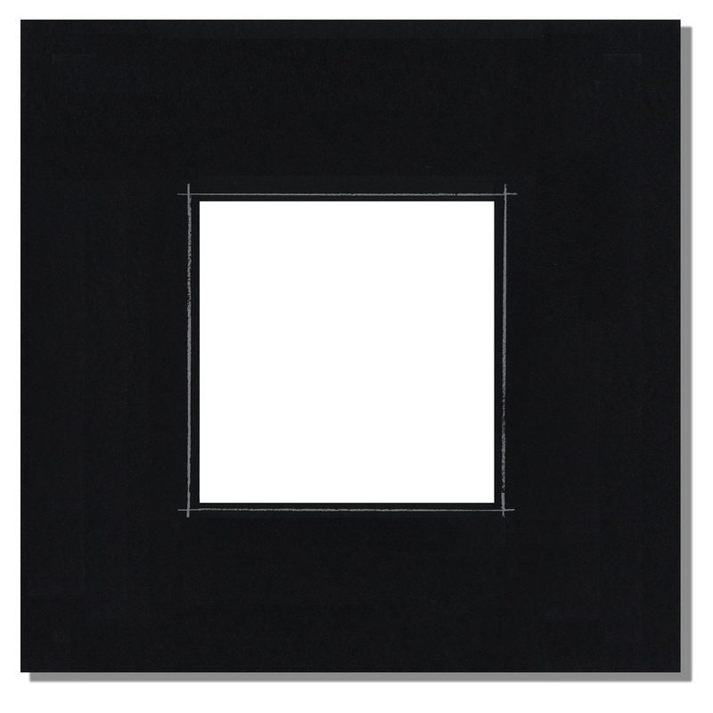 Fotomaske für 13x13 cm - schwarz matt mit Rand - ohne Rückwand - außen 21x21