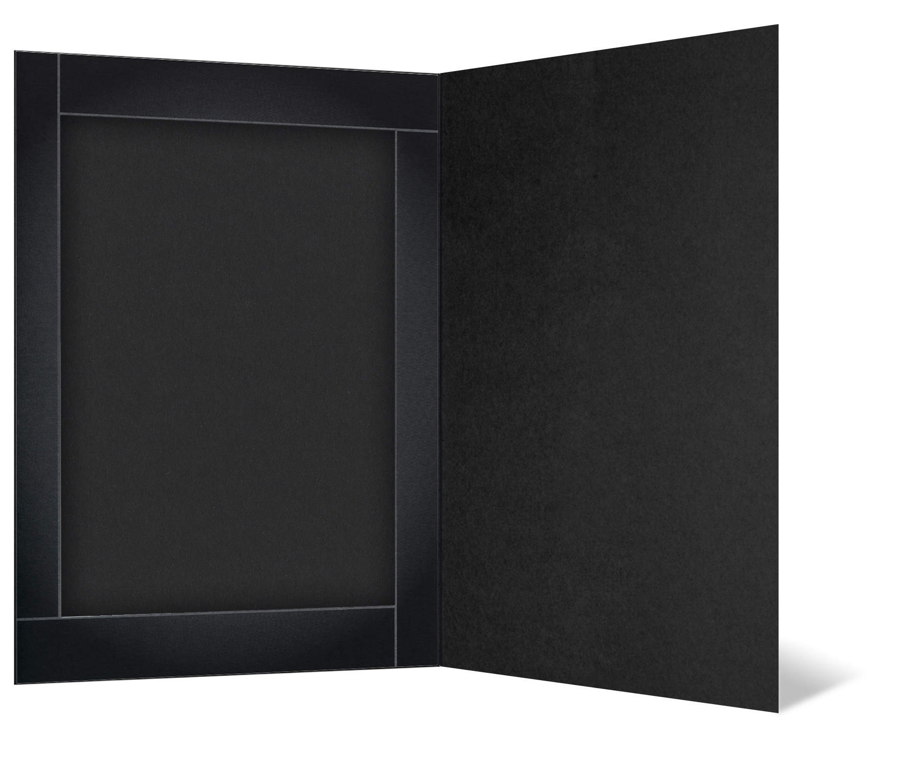 Eventmappe ohne Tasche für 15x20 cm - schwarz matt - schwarz/silber Verlauf-Maske - Silberrand Eventmappe ohne Tasche für 15x20 cm - schwarz matt - schwarz/silber Verlauf-Maske - Silberrand