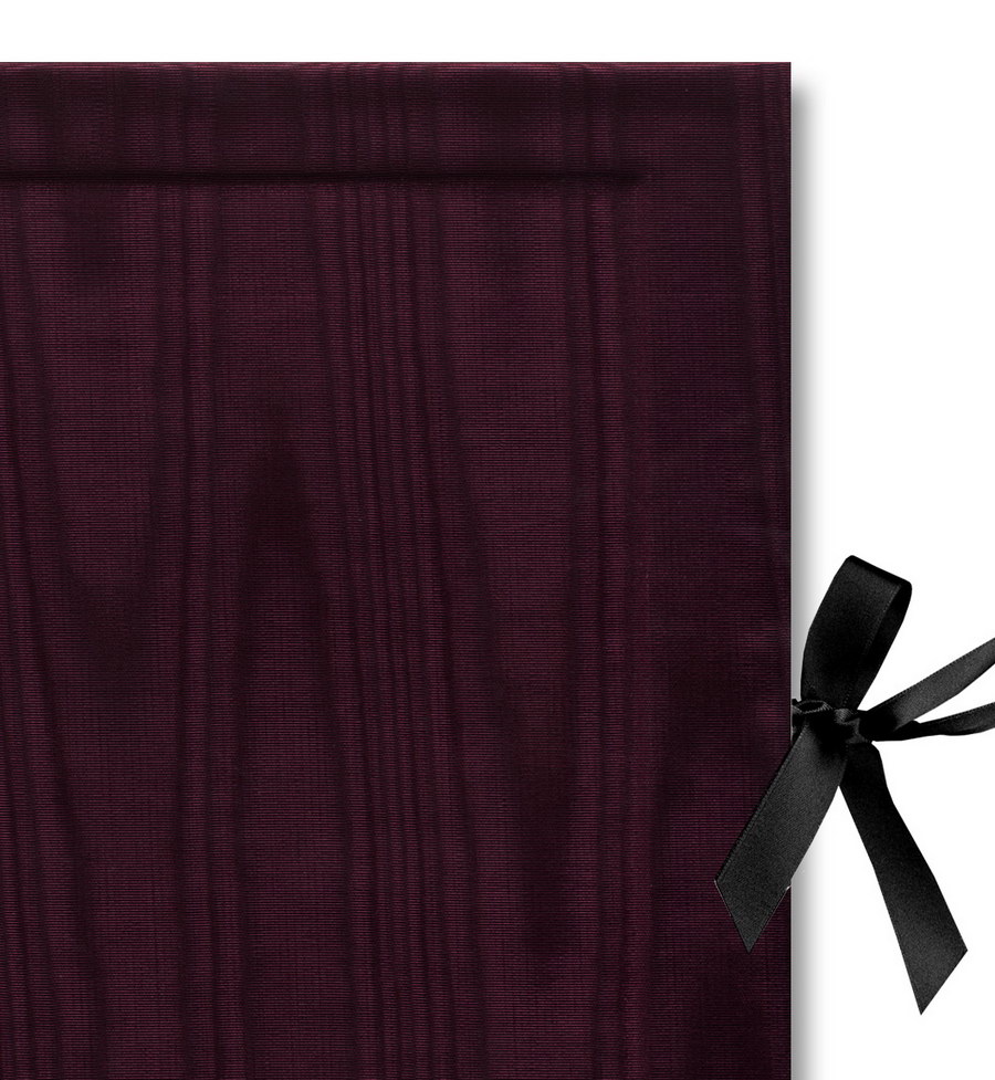 Kurz-Leporello mit Satinschleife Serie "Moiré Delux"