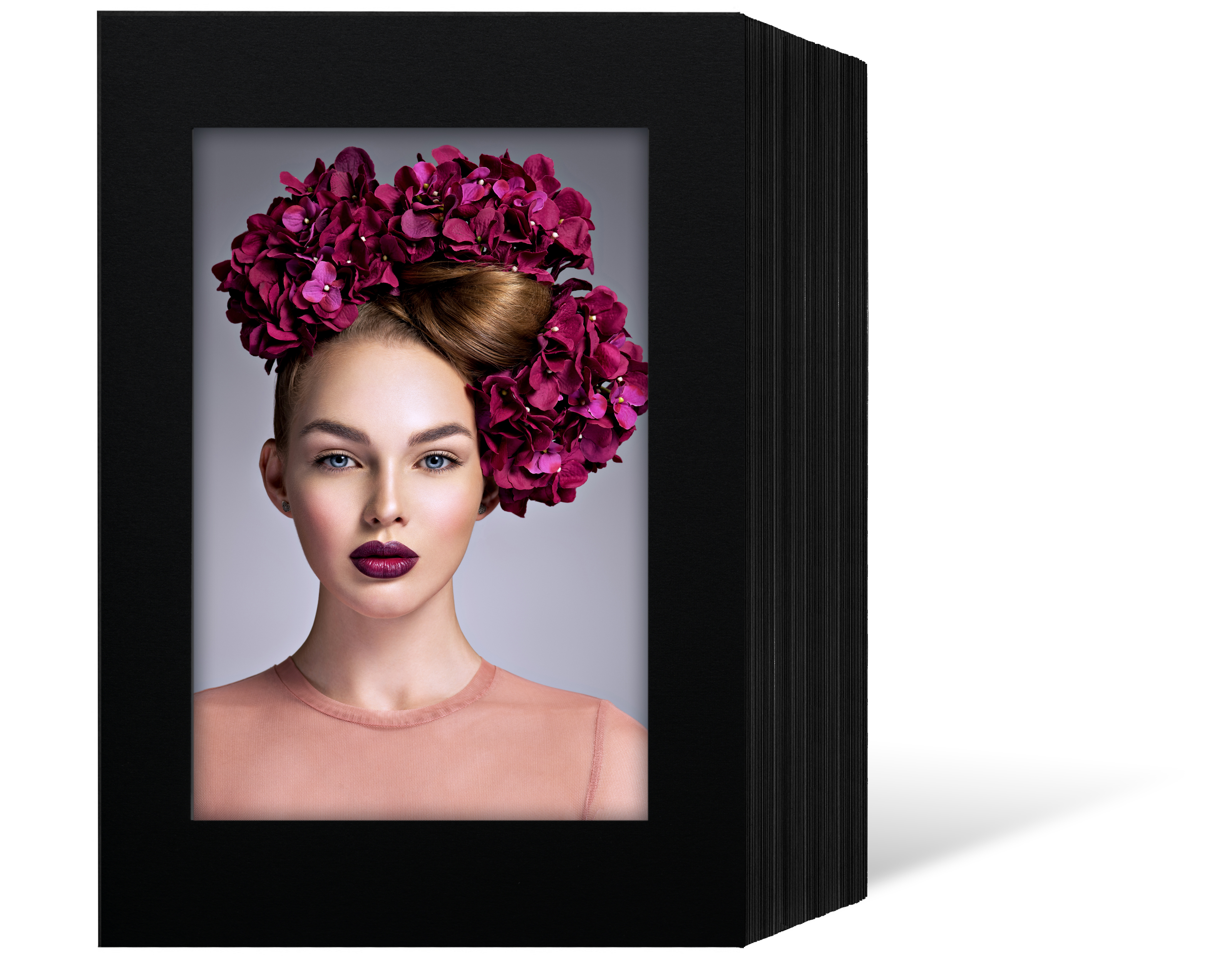 Endlosleporello für 10x15 cm - schwarz - schwarz  matte Maske - 50 Teile