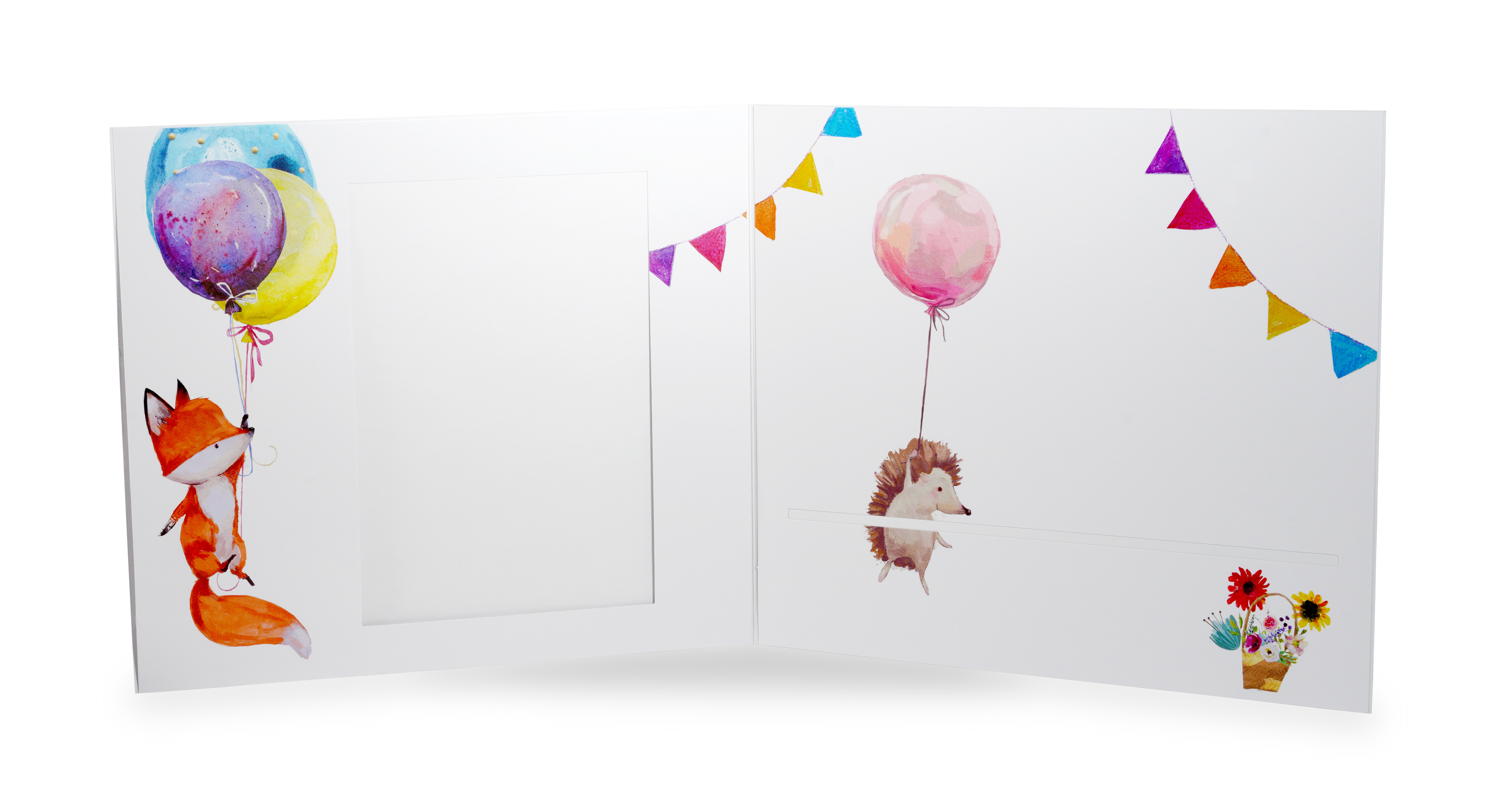 2 tlg. Fotomappe / Kindergartenmappe für 13x18 cm mit Einsteckschlitz - Ballons