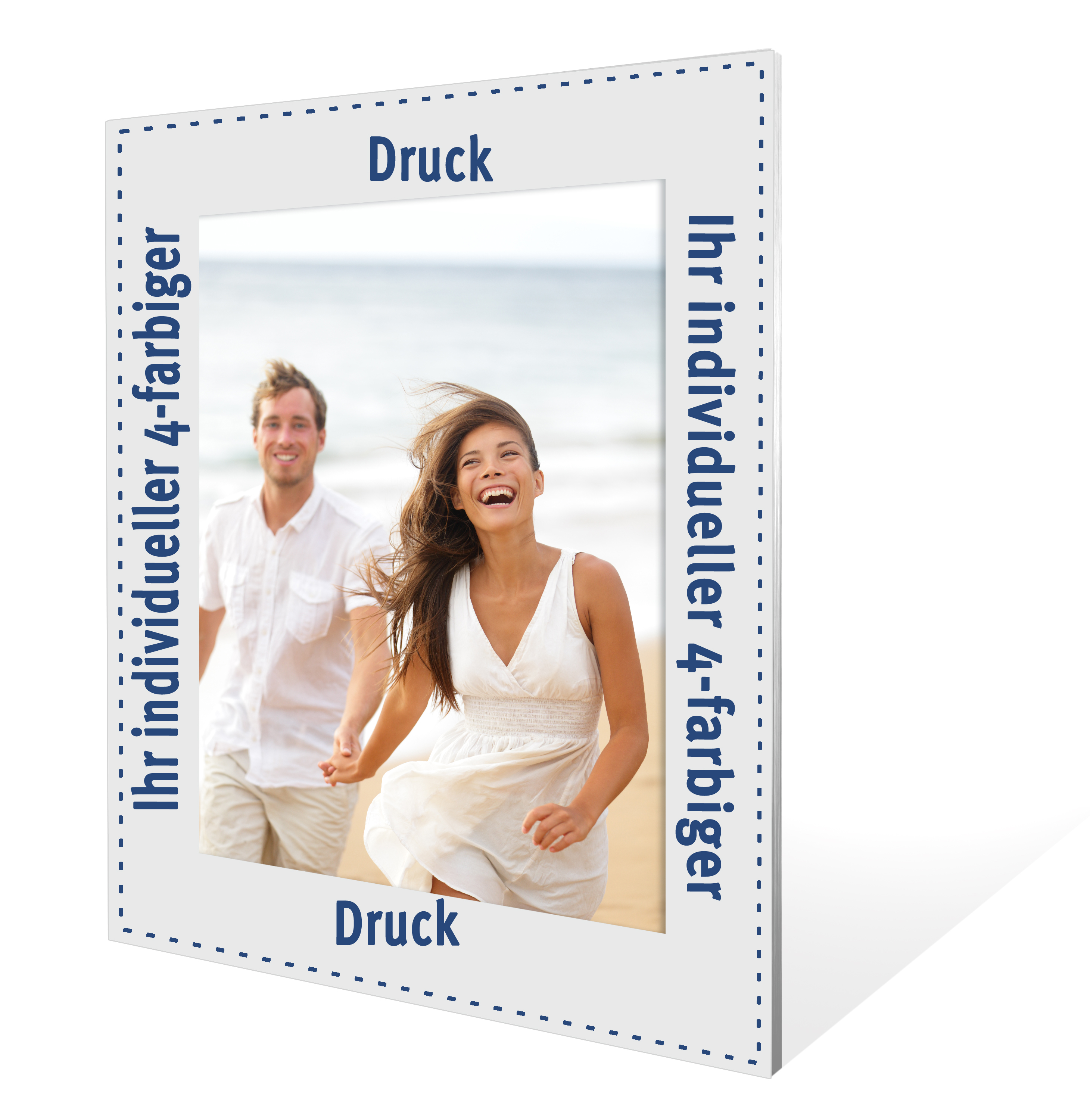 100 Stück Individuell bedruckbarer Aufsteller mit weißer starker Rückwand für 15x20 cm - 100 Stück