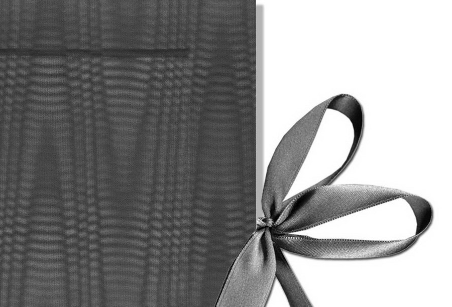 Kurz-Leporello mit Satinschleife Serie "Moiré Delux"