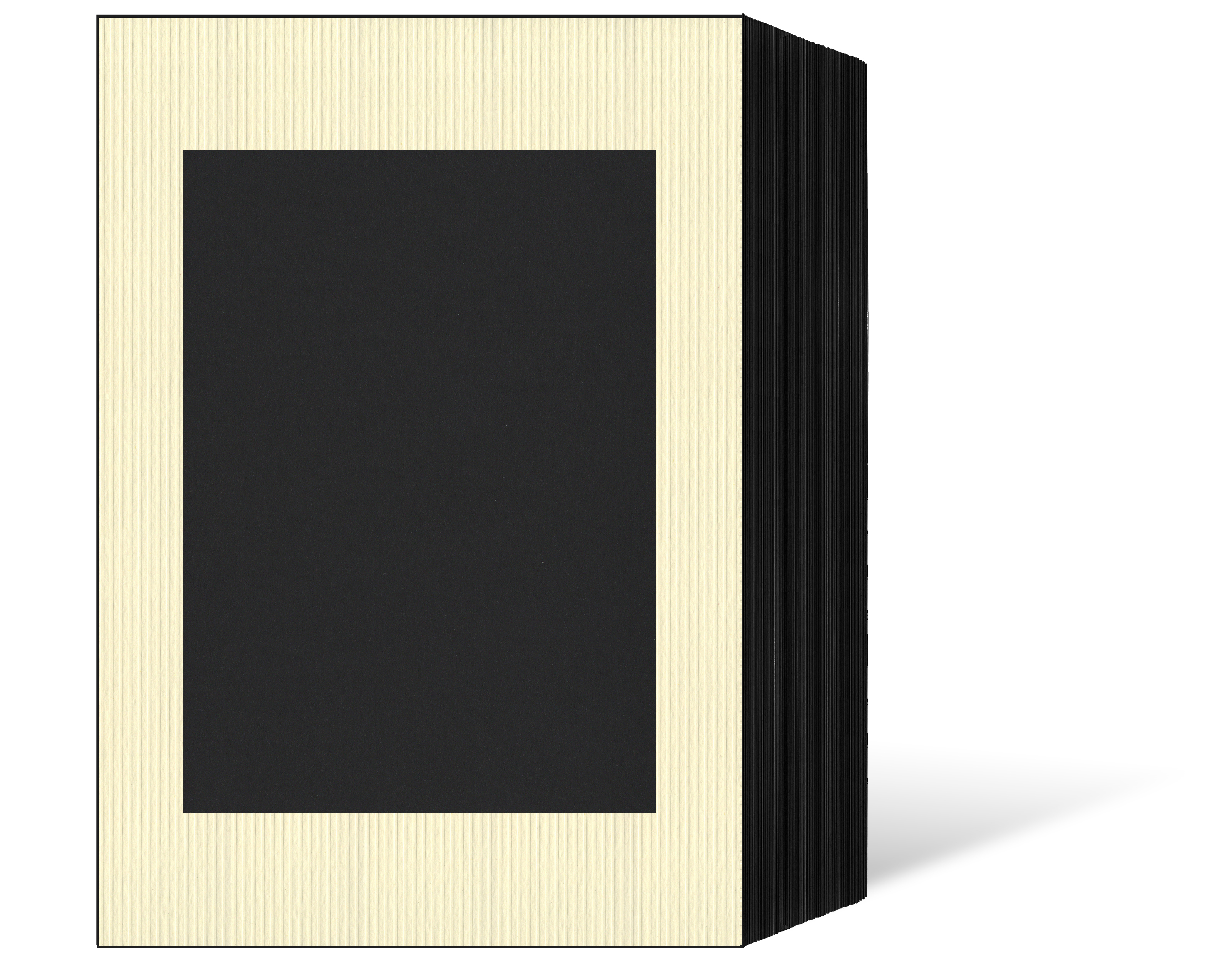 Endlosleporello  für 18x24 cm - schwarz - creme gerippte Maske- 50 Teile