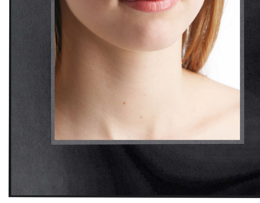 Endlosleporello für 13x18 cm - schwarz - silber/schwarz Maske - silber Rand - 50 Teile
