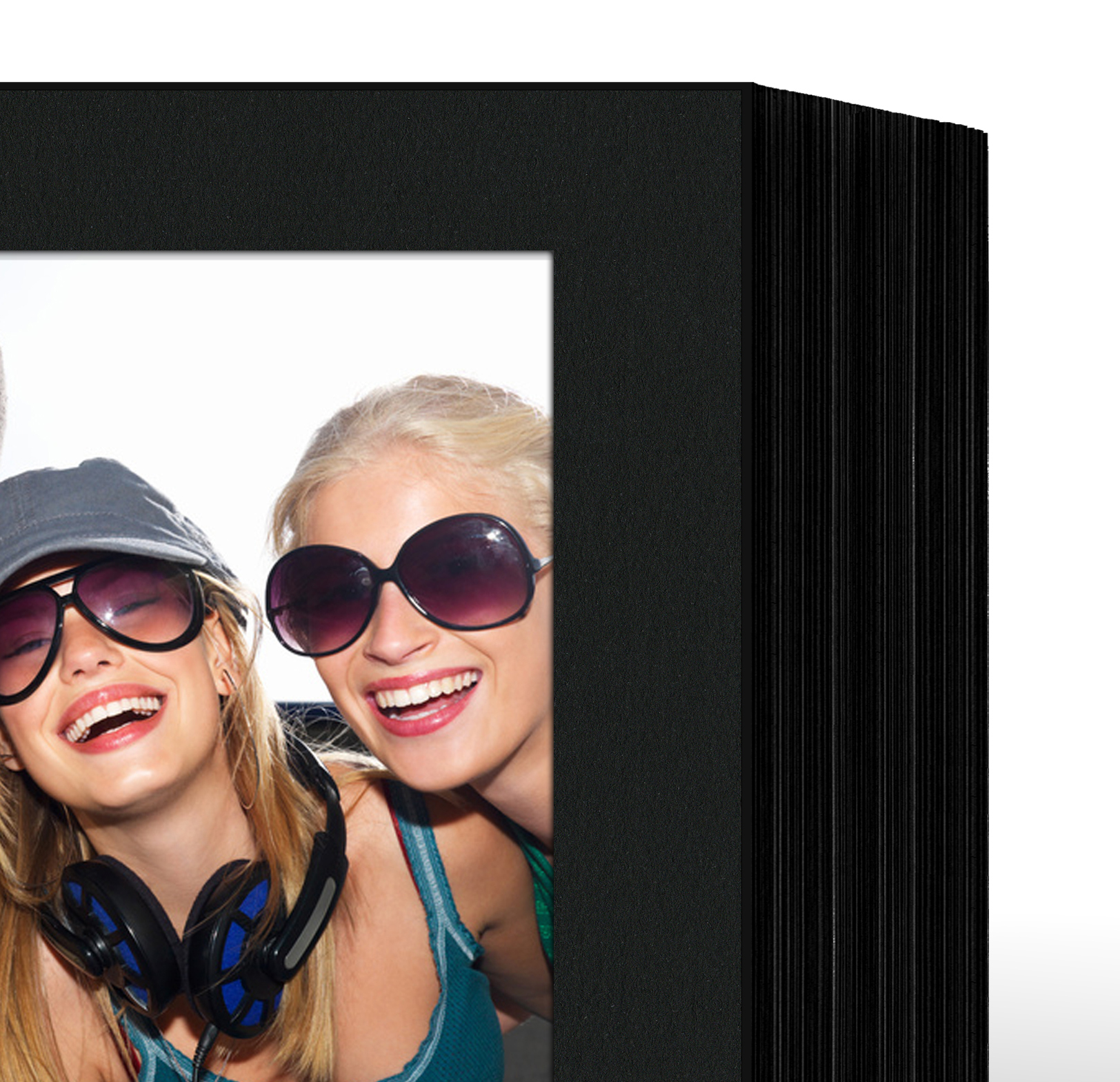 Endlosleporello  Querformat für 13x18 cm - schwarz - schwarze matte Maske - ohne Rand - 50 Teile