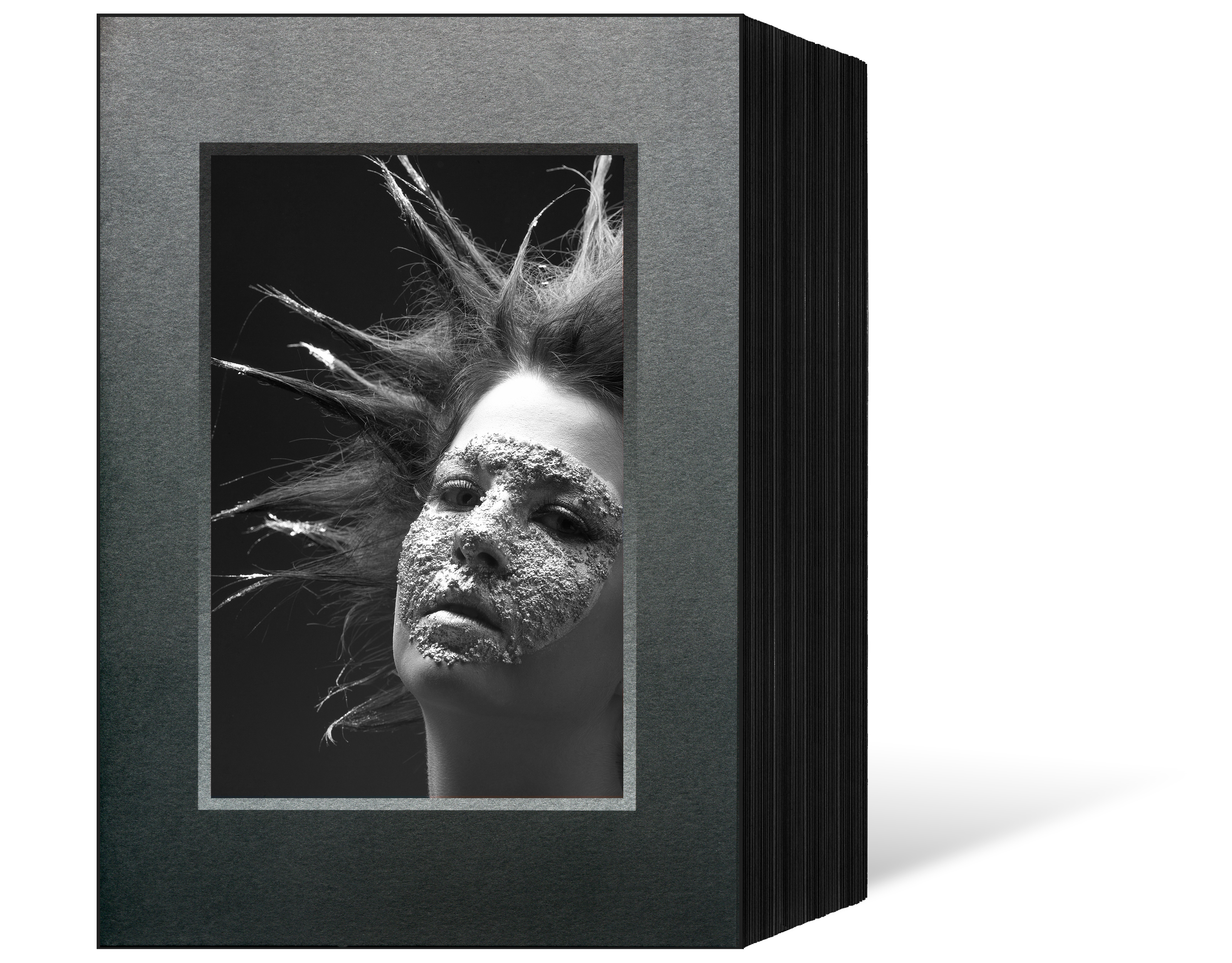 Endlosleporello für 13x18 cm - schwarz - schwarz/silber Maske - silber Rand - 100 Teile