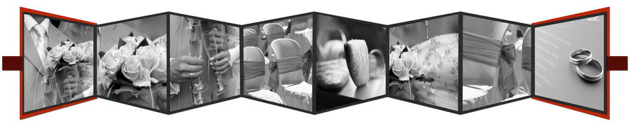 Kurz-Leporello mit Satinschleife Serie "Brillianta"