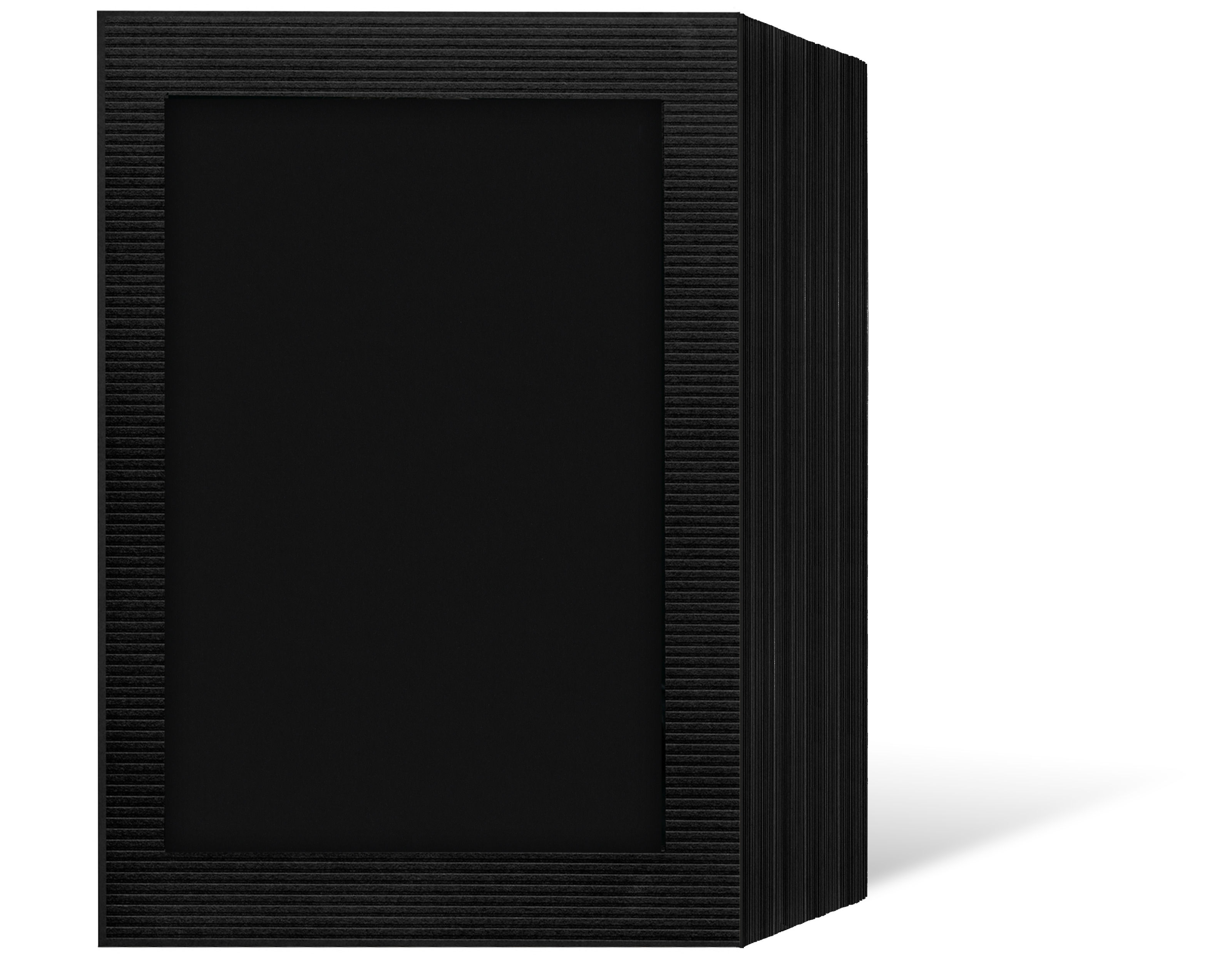 Endlosleporello für 13x18 cm - schwarz - schwarz gerippte Maske - 50 Teile