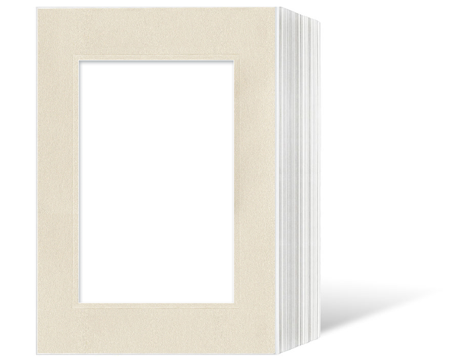 Endlosleporello für 13x18 cm - weiß - creme satinierte Maske - Blindprägung -100 Teile