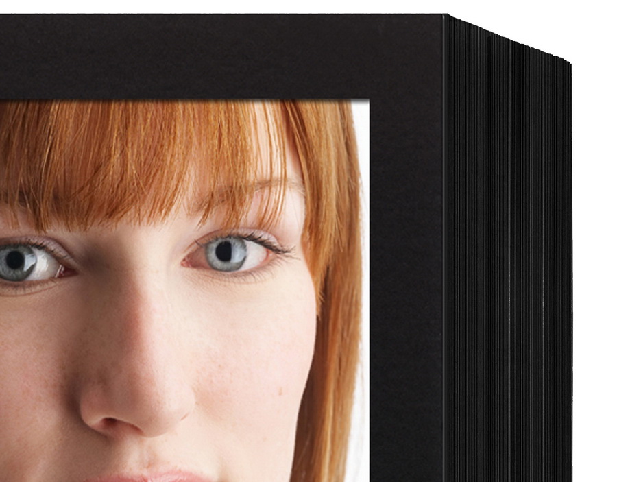 Endlosleporello für 15x20 cm - schwarz - schwarze Maske - ohne Rand - 25 Teile