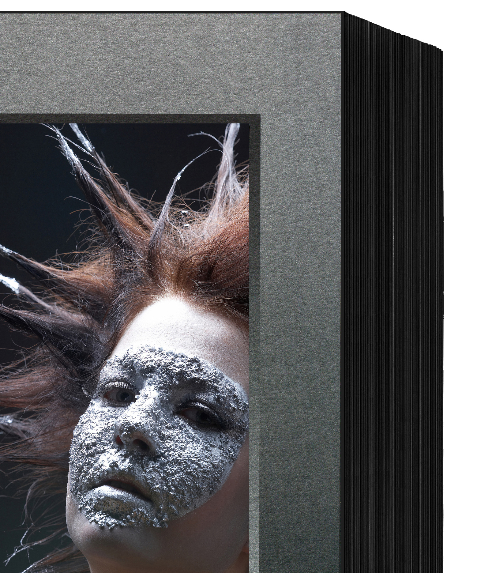 Endlosleporello für 13x18 cm - schwarz - schwarz/silber Maske - silber Rand - 50 Teile