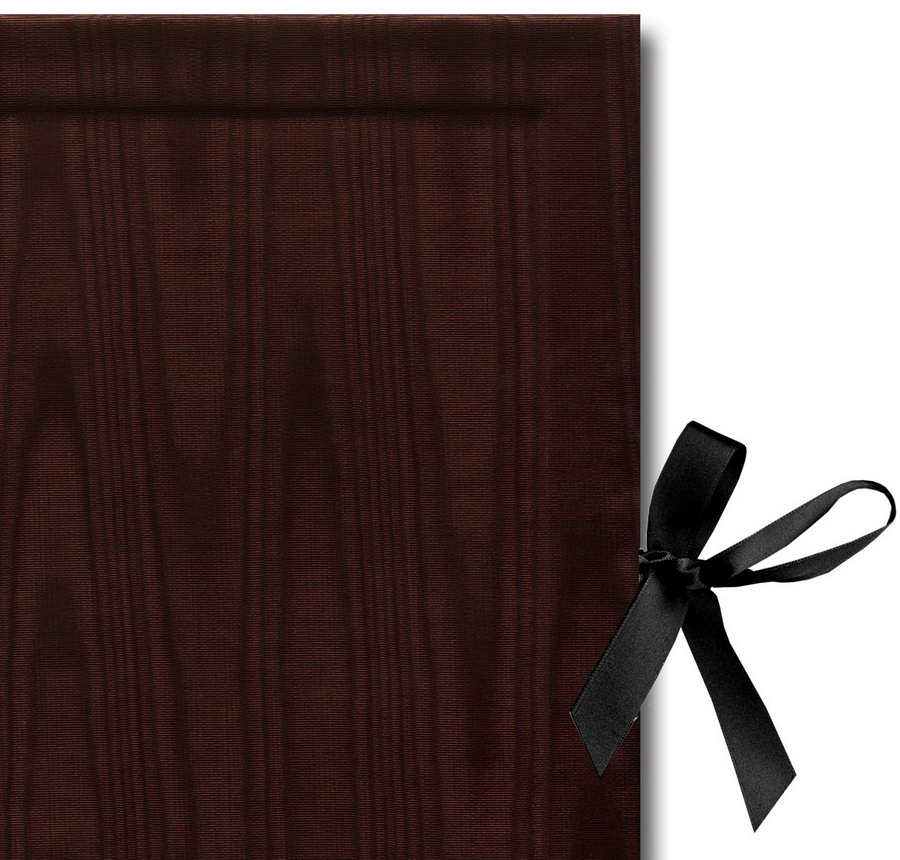 Kurz-Leporello mit Satinschleife Serie "Moiré Delux"