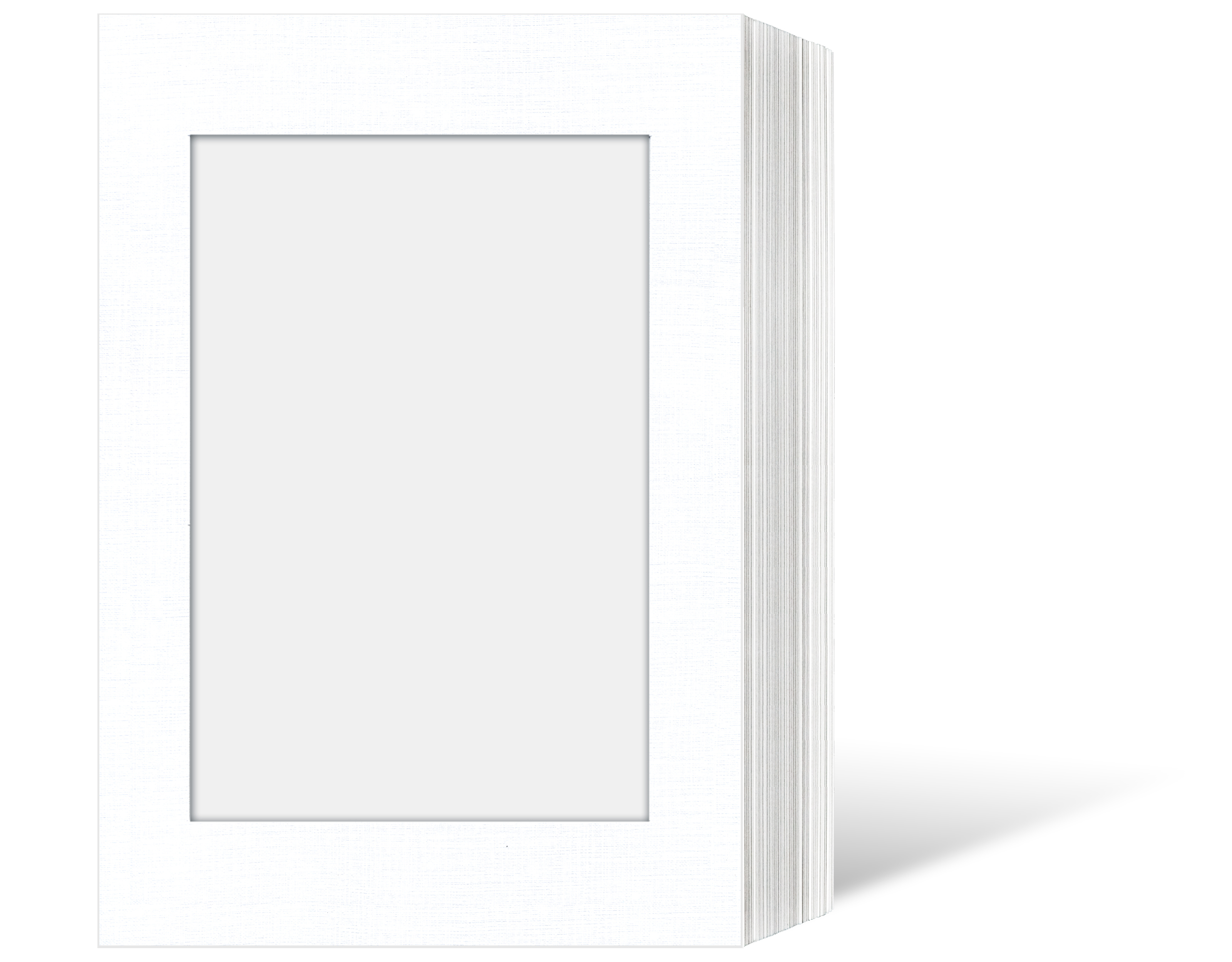 Endlosleporello für 13x18 cm - weiß - weiß Feinleinen Maske - 50 Teile