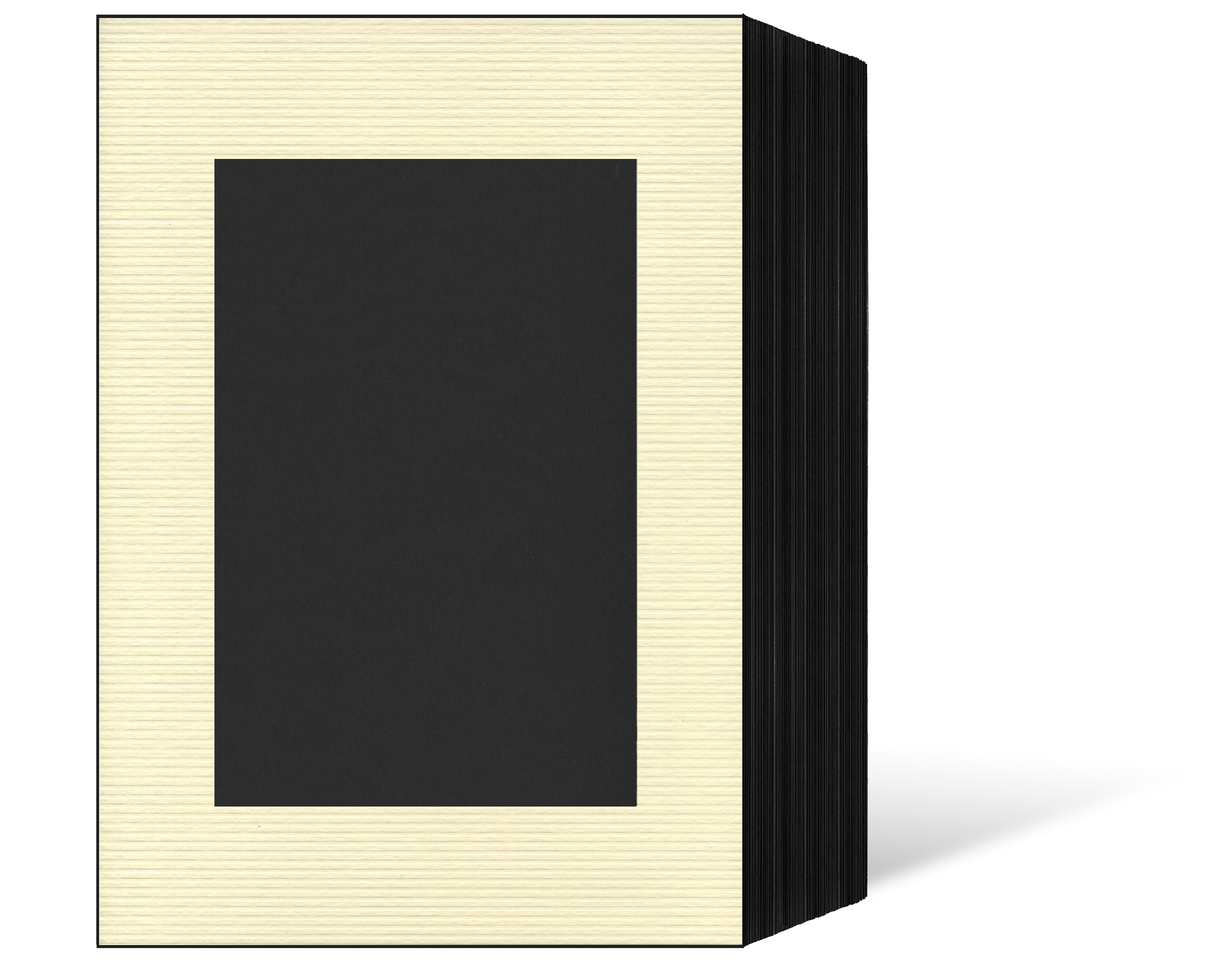 Endlosleporello für 13x19 cm - schwarz - creme gerippte Maske - 100 Teile