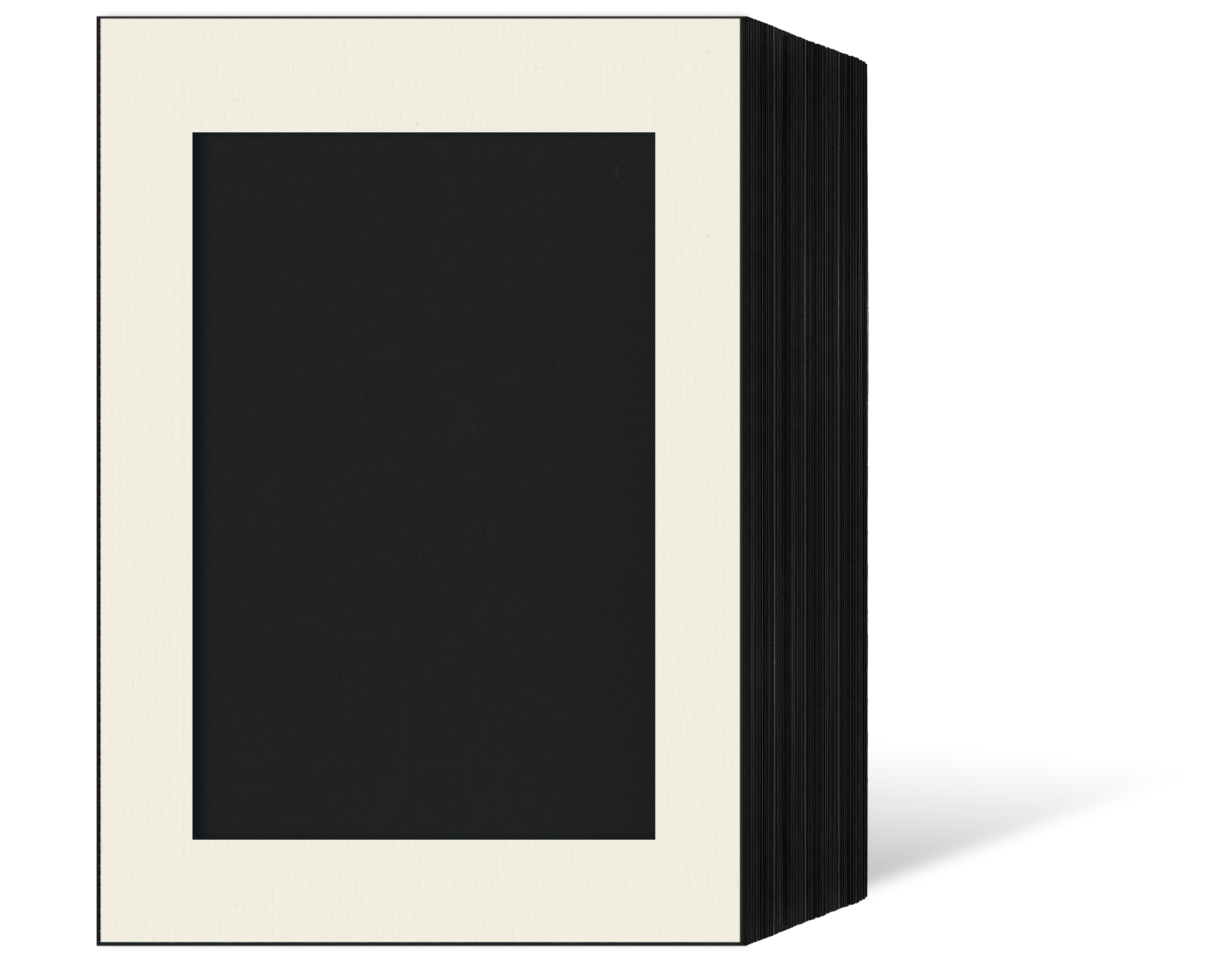 Endlosleporello für 10x15 cm - schwarz - creme gerippte Maske - 50 Teile