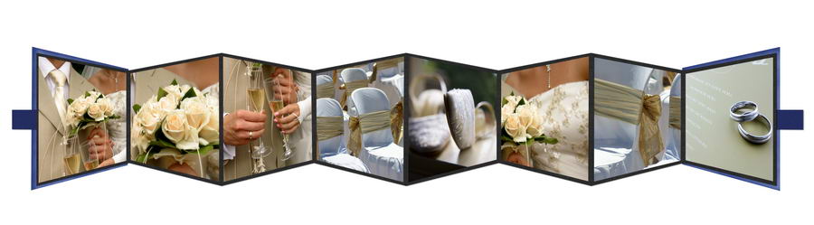 Kurz-Leporello mit Satinschleife Serie "Daniel Original"