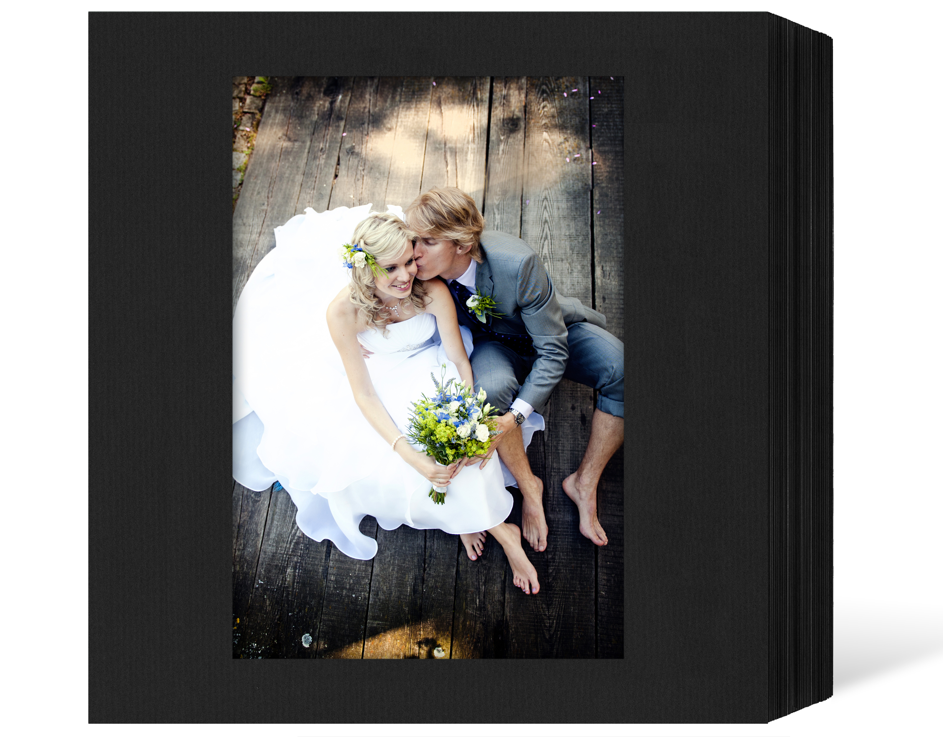 quadratisches Endlosleporello für 13x18 cm - schwarz - schwarze Maske mit Struktur - 50 Teile