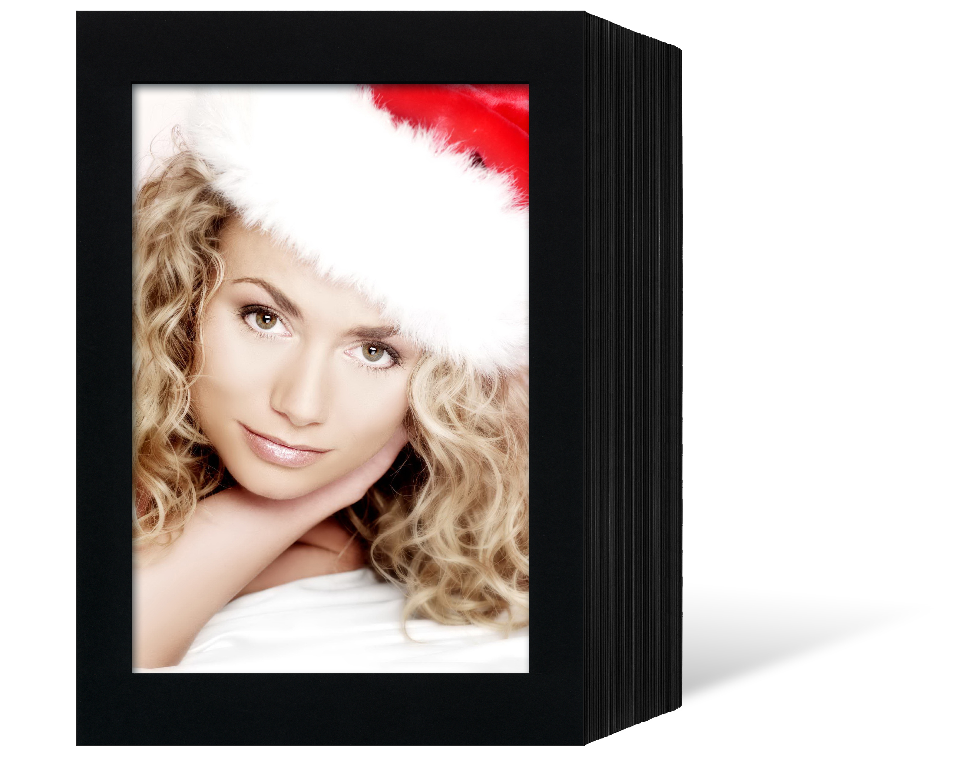 Endlosleporello  für 20x30 cm - schwarz - schwarze matte Maske - ohne Rand - 50 Teile