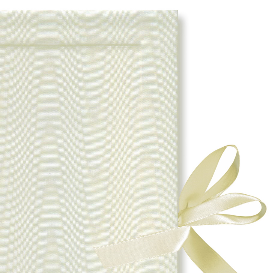 Kurz-Leporello mit Satinschleife Serie "Moiré Delux"