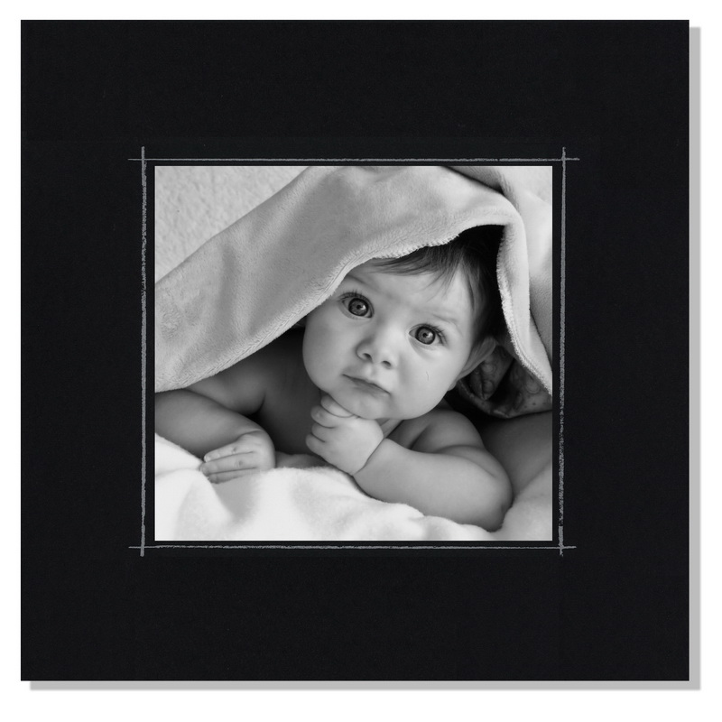 Fotomaske für 13x13 cm - schwarz matt mit Rand - ohne Rückwand - außen 21x21