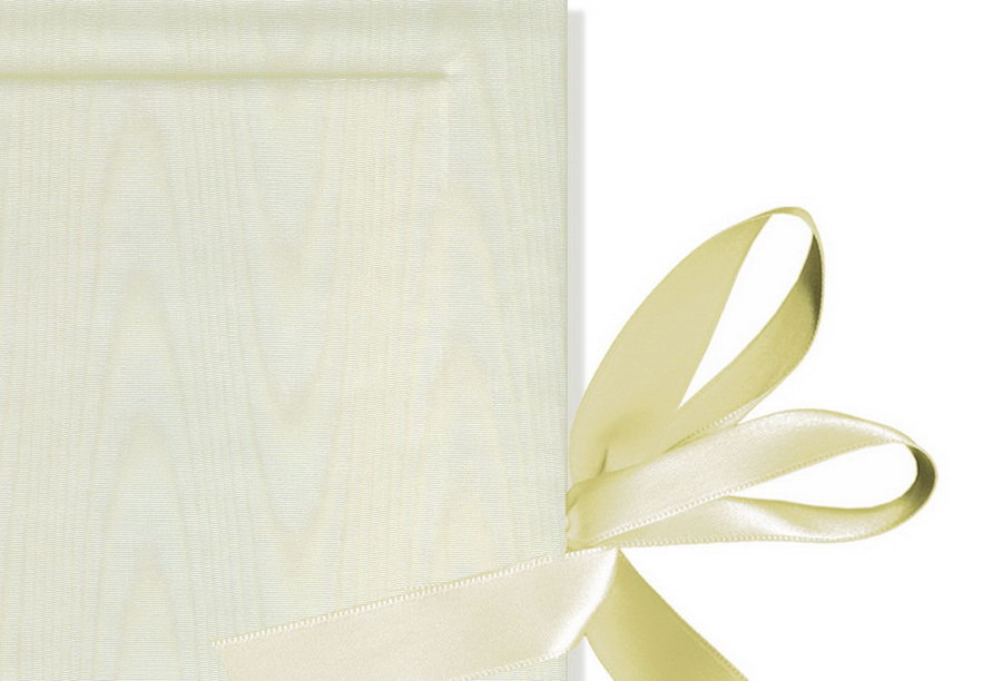 Kurz-Leporello mit Satinschleife Serie "Moiré Delux"