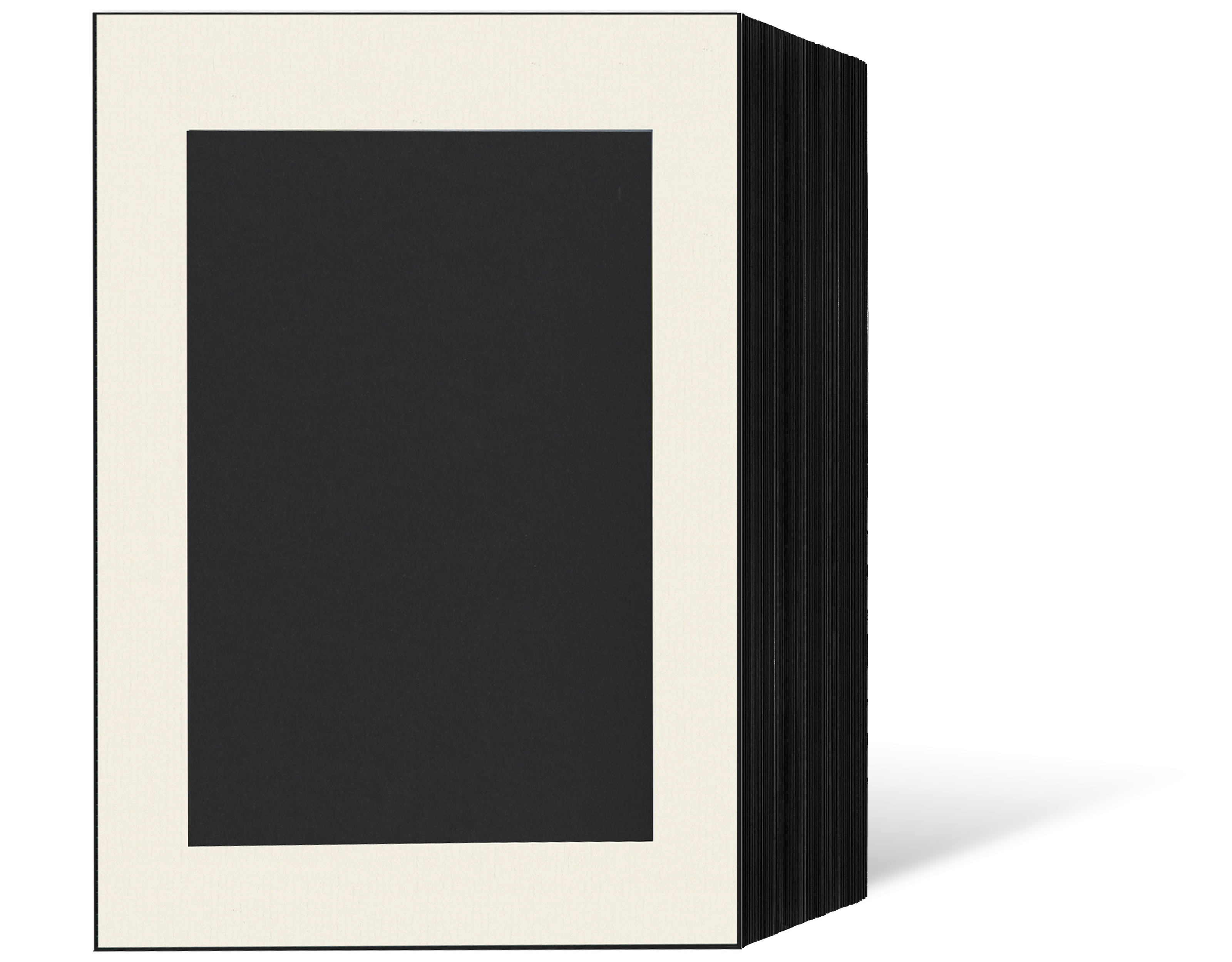 Endlosleporello für 15x20 cm - schwarz - creme gerippte Maske - 100 Teile