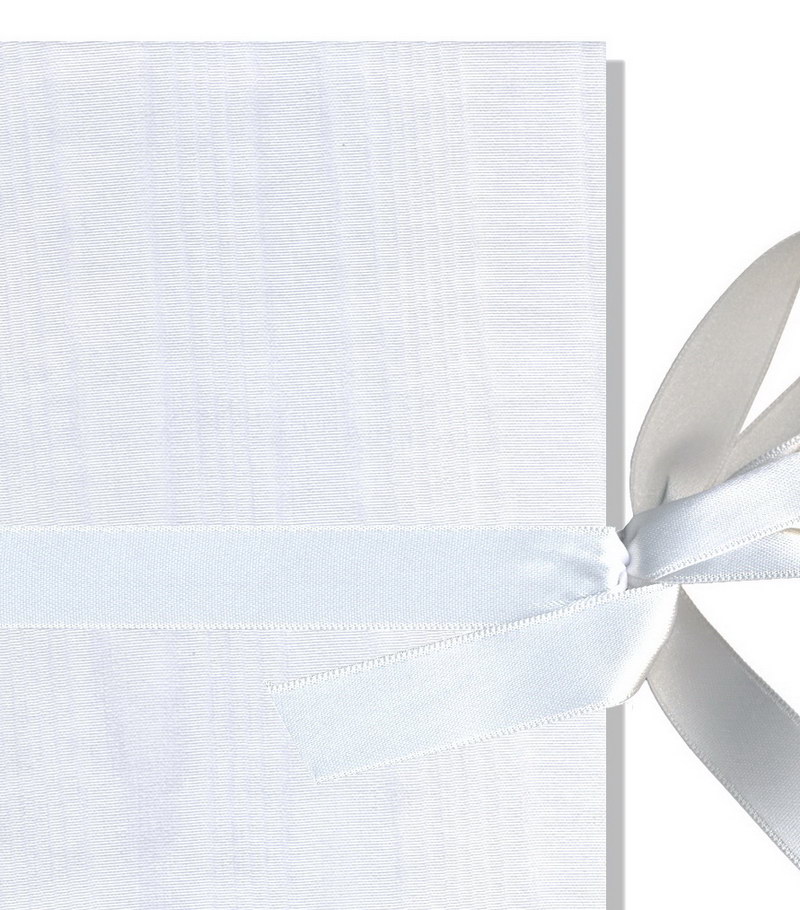 Kurz-Leporello mit Satinschleife Serie "Moiré"