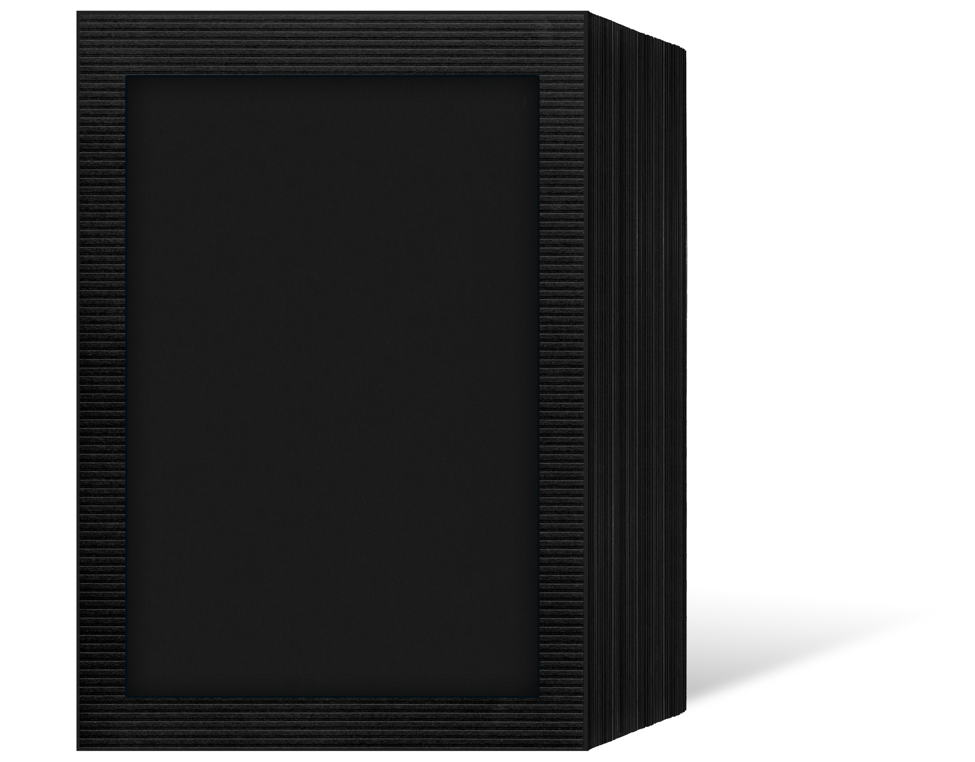 Endlosleporello für 15x20 cm - schwarz - schwarz gerippte Maske - 50 Teile