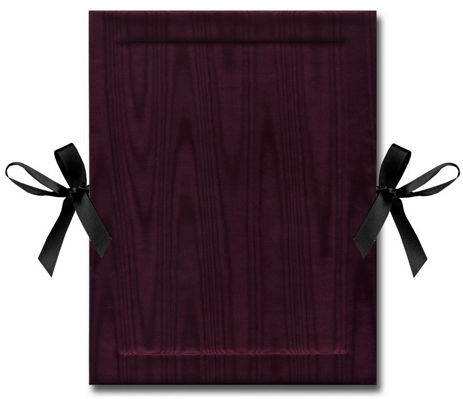 Kurz-Leporello mit Satinschleife Serie "Moiré Delux"