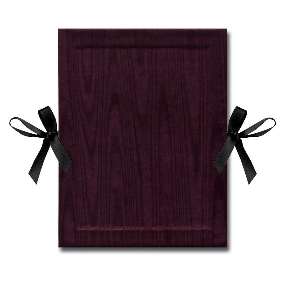 Kurz-Leporello mit Satinschleife Serie "Moiré Delux"