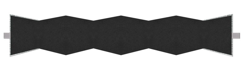 Leporello-Einbanddeckel, 2 tlg.+ Schleife "70's" - Auslaufmodell