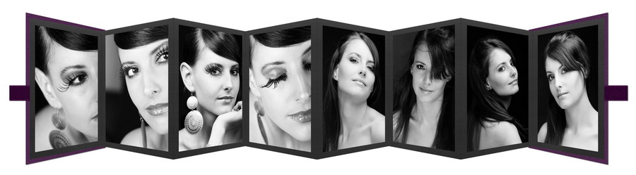 Kurz-Leporello mit Satinschleife Serie "Brillianta"