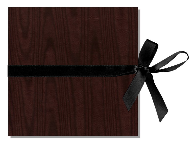Kurz-Leporello mit Satinschleife Serie "Moiré"