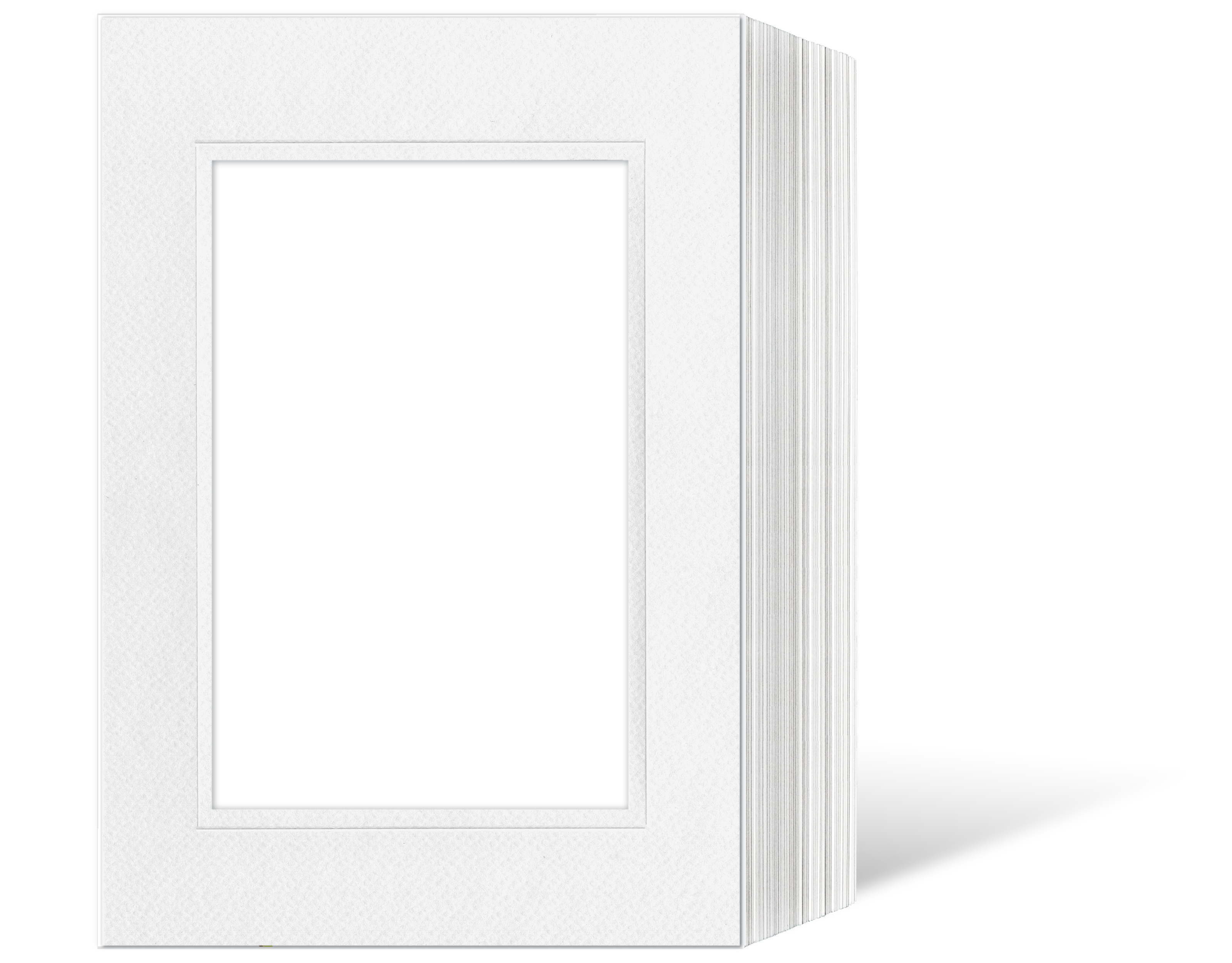 Endlosleporello für 13x18 cm - weiß - weiße filzgeprägte Maske - Blindprägung - 100 Teile