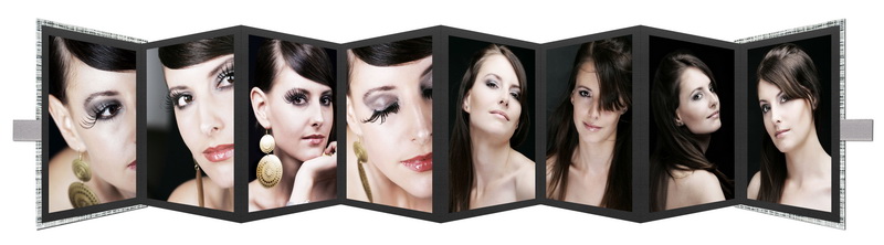 Leporello-Einbanddeckel, 2 tlg.+ Schleife "70's" - Auslaufmodell