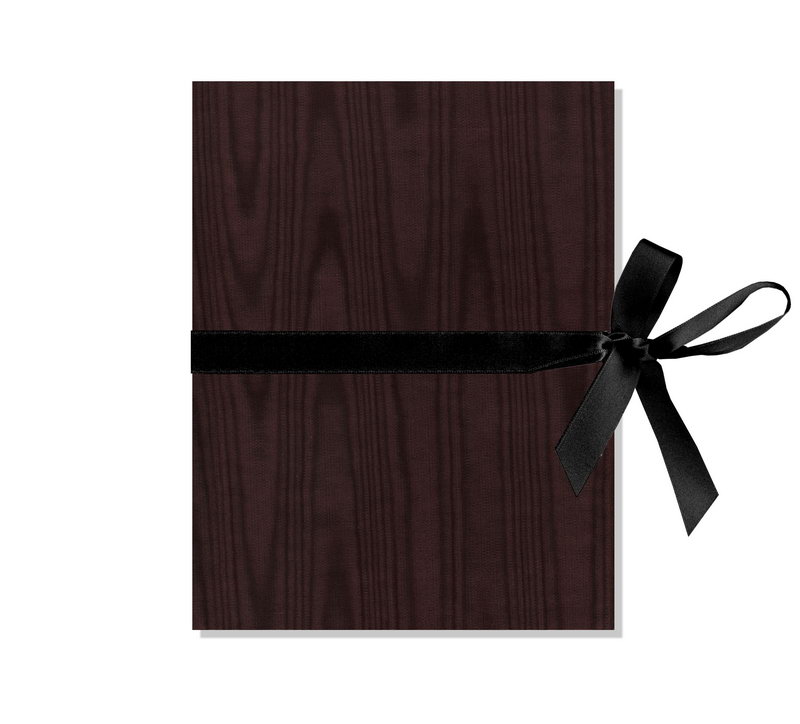 Kurz-Leporello mit Satinschleife Serie "Moiré"