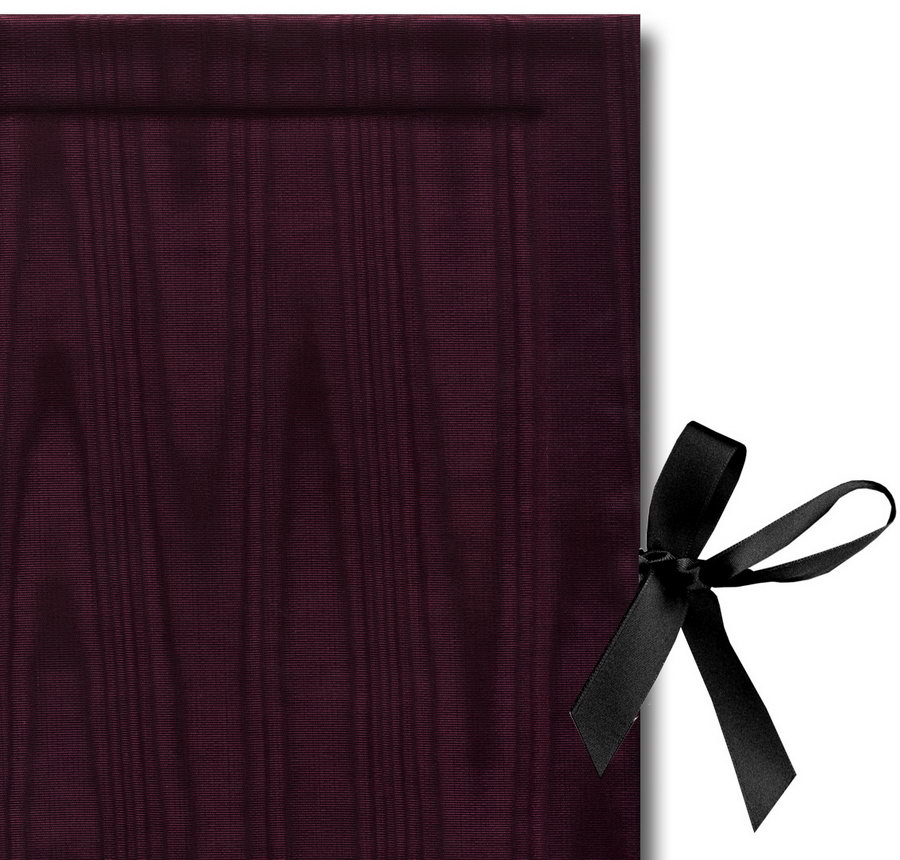 Kurz-Leporello mit Satinschleife Serie "Moiré Delux"