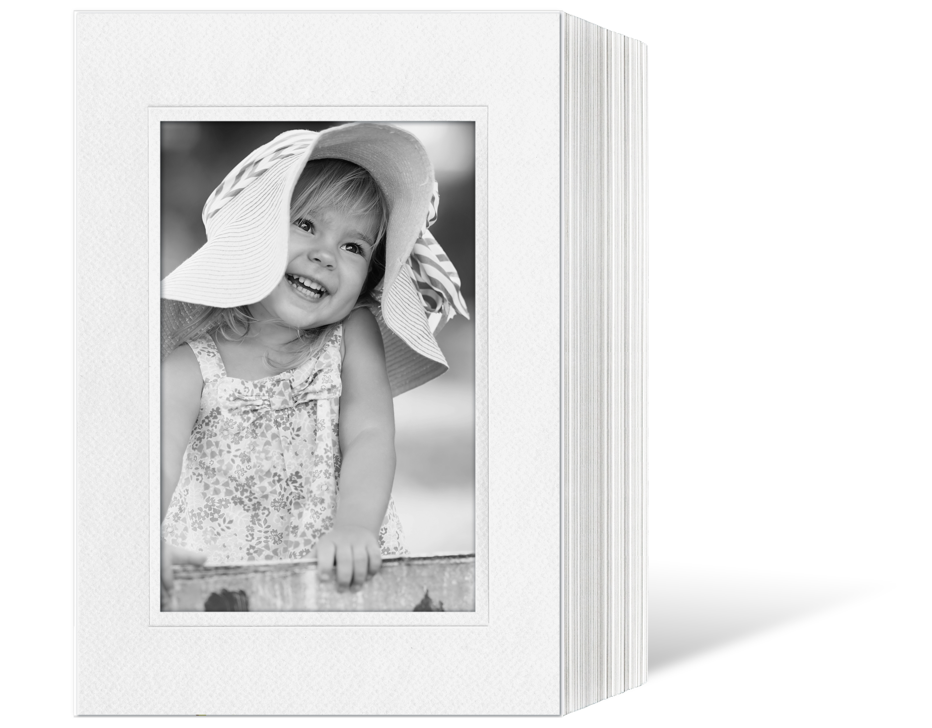 Endlosleporello für 13x18 cm - weiß - weiße filzgeprägte Maske - Blindprägung - 100 Teile