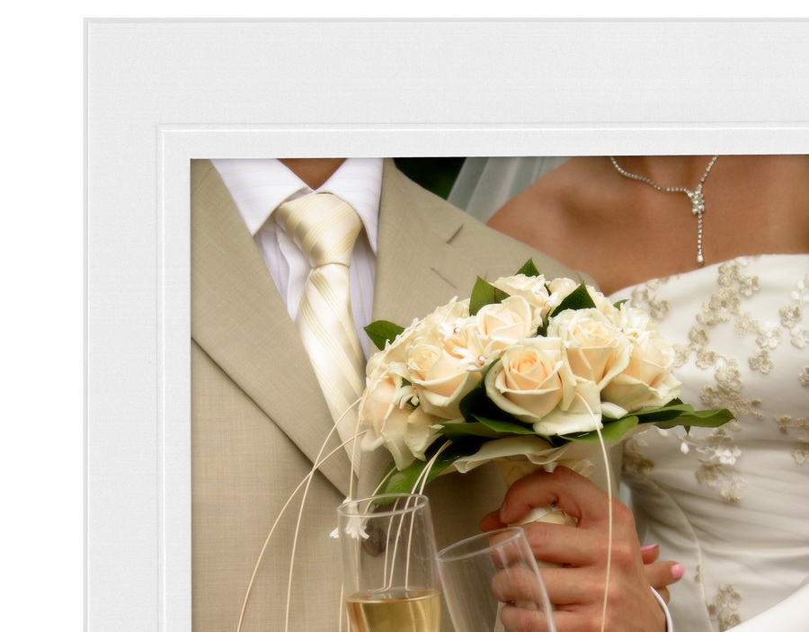 Endlosleporello für 13x18 cm - weiß - weiß lackierte Maske - Blindprägung - 50 Teile