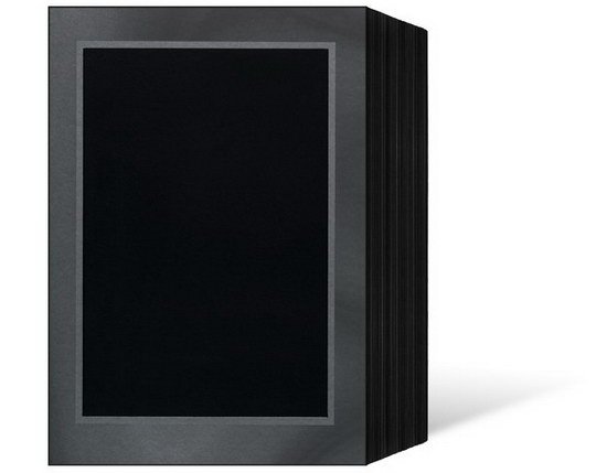 Endlosleporello für 13x18 cm - schwarz - schwarz/silber Maske - silber Rand - 50 Teile