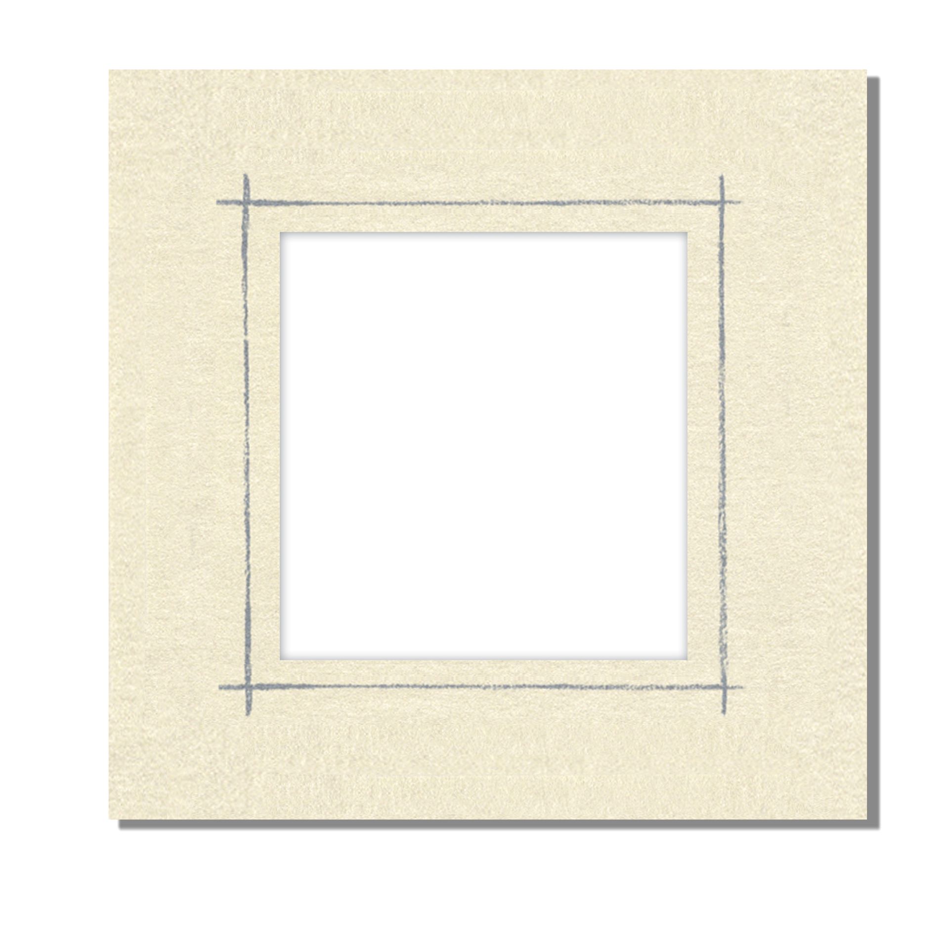 Fotomaske für 13x13 cm - creme satiniert mit Rand - ohne Rückwand ...